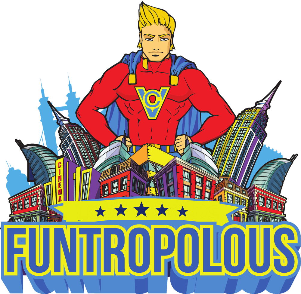 Captain Venture over the Funtropolous skyline